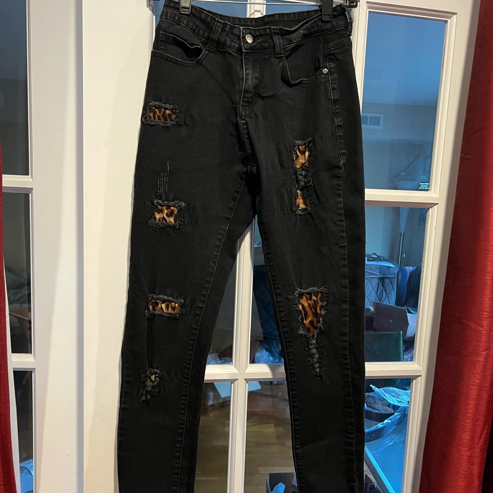 Distressed jeans